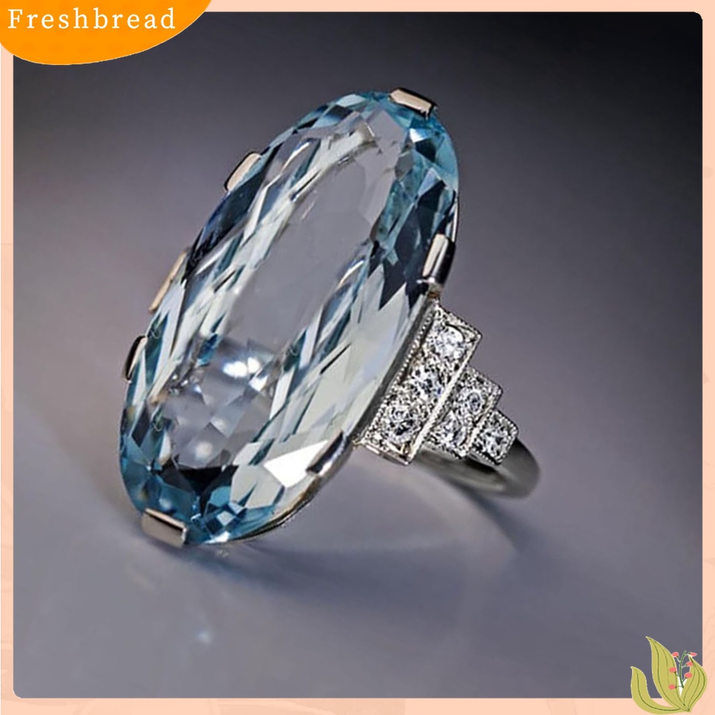 Terlaris Finger Rings Transparent Long Lifespan Lightweight Oval Shaped Smooth Blue Rings for Date