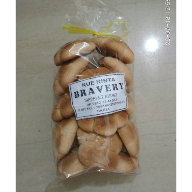 

KUE RINTAK / KUE BANGKIT KHAS BANGKA 200GRAM MERK BRAVERY OLEH OLEH SNACK CEMILAN KUE KHAS BANGKA