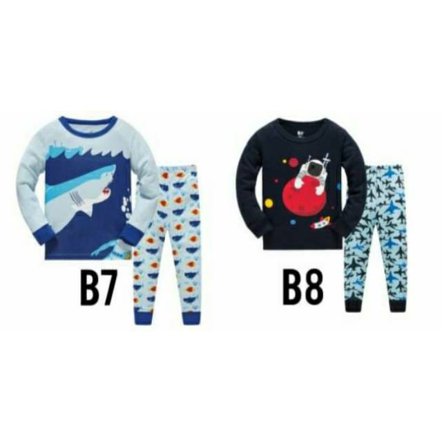 Baby Pajamas HKong/ Setelan Piyama import/ baju tidur anak minion little poni dinosaurus