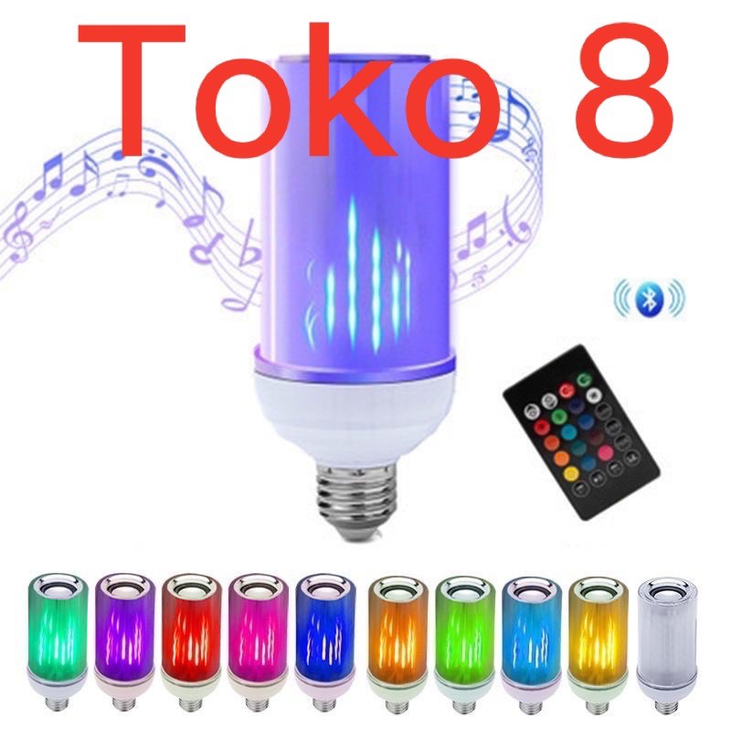 LAMPU SPEAKER / SPEAKER MUSIK BLUETOOTH 2 in 1 - LAMPU API SPEAKER REMOT / LAMPU DISCO SENSOR SUARA