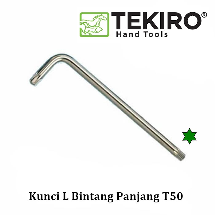 PROMO MURAH !!! KUNCI L BINTANG PANJANG TEKIRO T50 / TORX KEY TEKIRO T 50 (PER BATANG)