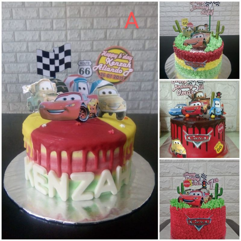 

cars / tart karakter / kue ulang tahun / birthday cake