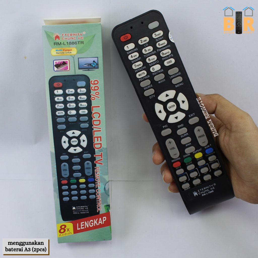 Remot  Remote Multi UNIVERSAL TV LCD LED Chunghe 1886 - Ecer dan Grosir