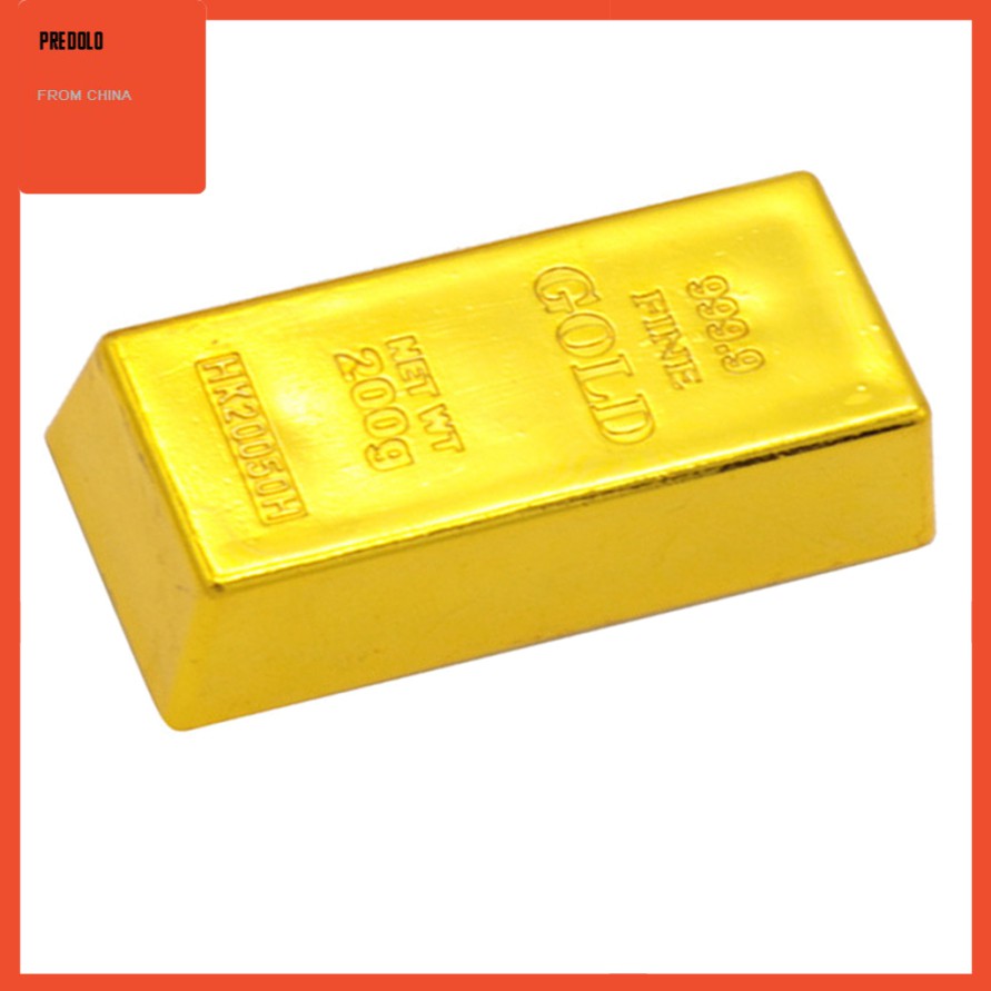 999.9 Gold Bar Bullion Properti Sulap Bahan Plastik Untuk Dekorasi Meja