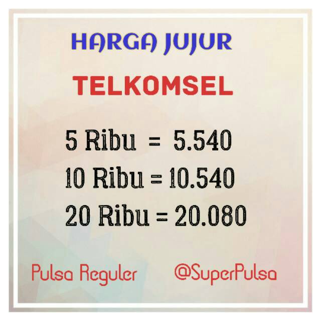 pulsa reguler 3000