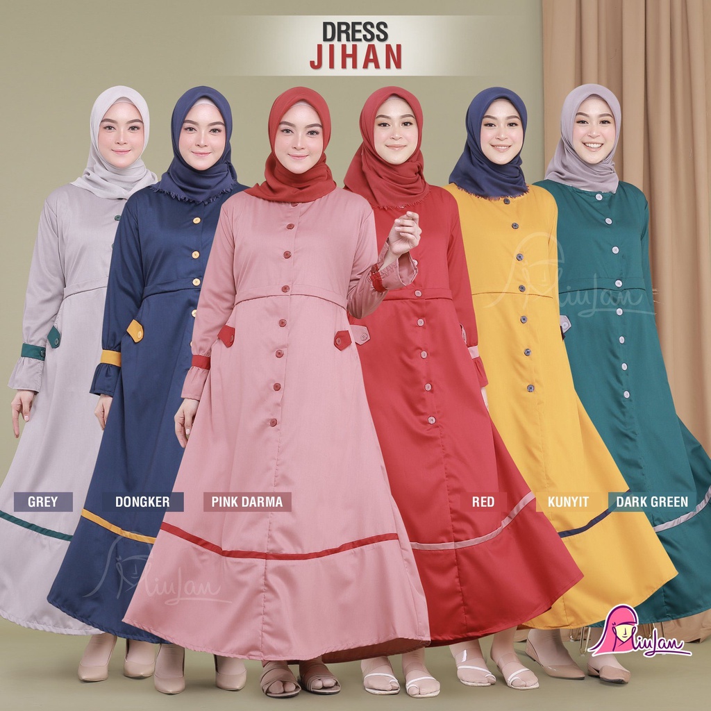 Dress Jihan Miulan / Dress Miulan / Gamis Katun / Gamis Toyobo / Gamis Murah / Miulan Murah / Miulan