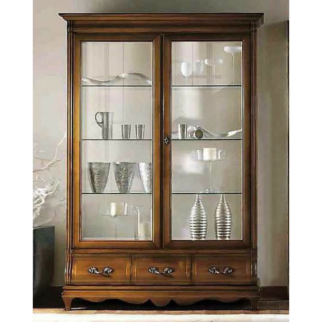 lemari pajangan/lemari hias 2 pintu kayu jati klasik