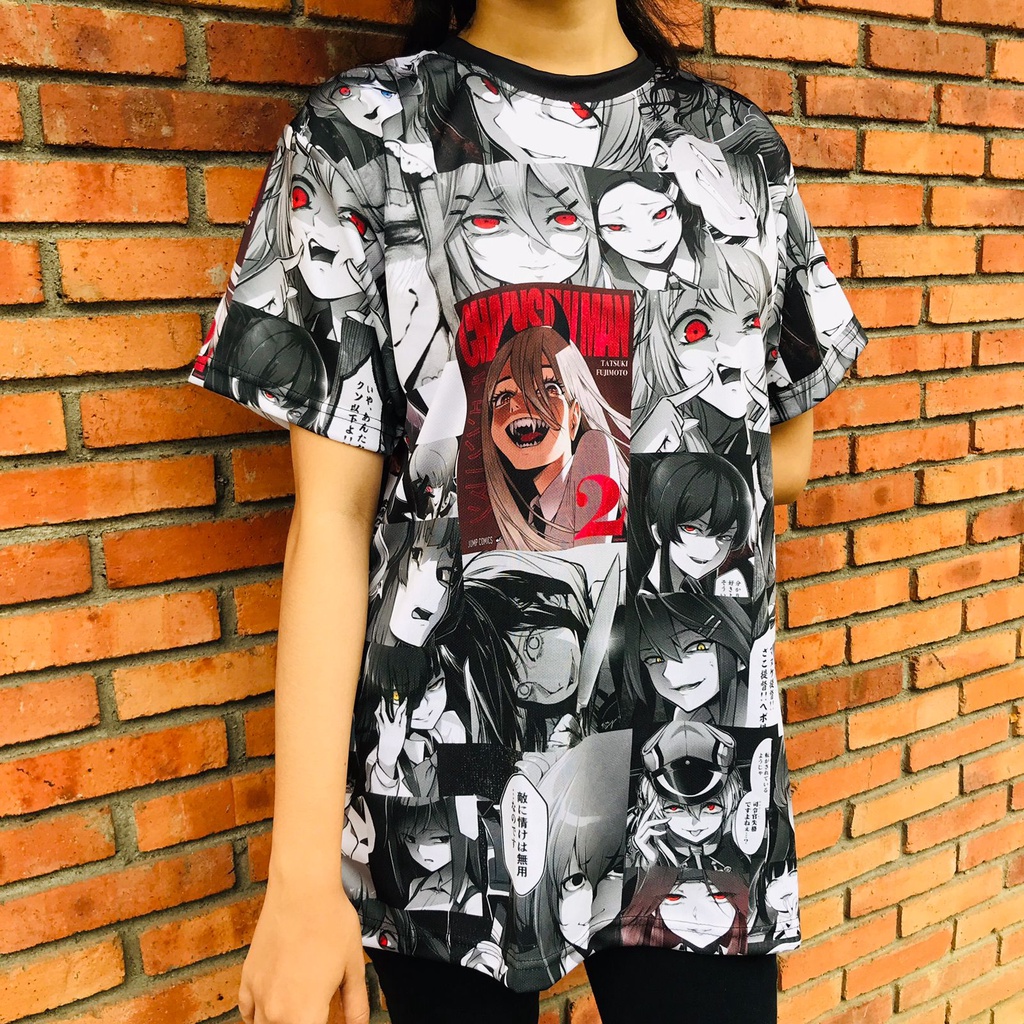 Tshirt Yandere Chainsaw Man Fullprint Premium Unisex Anime Manga