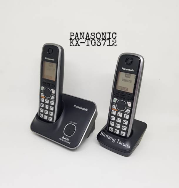 Wireless Phone Panasonic KX-TG3712 Telfon Panasonic TG3712 (Hitam)