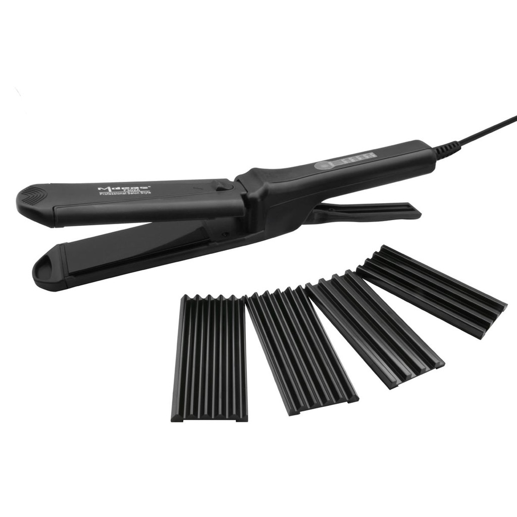 Mideas – F302A Catok Rambut Professional Style 3 in 1 – Black