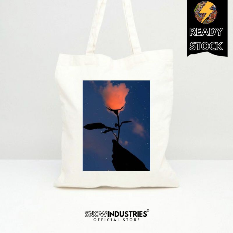 Tote Bag Wanita Pria Kanvas Premium Sky Aisthetic