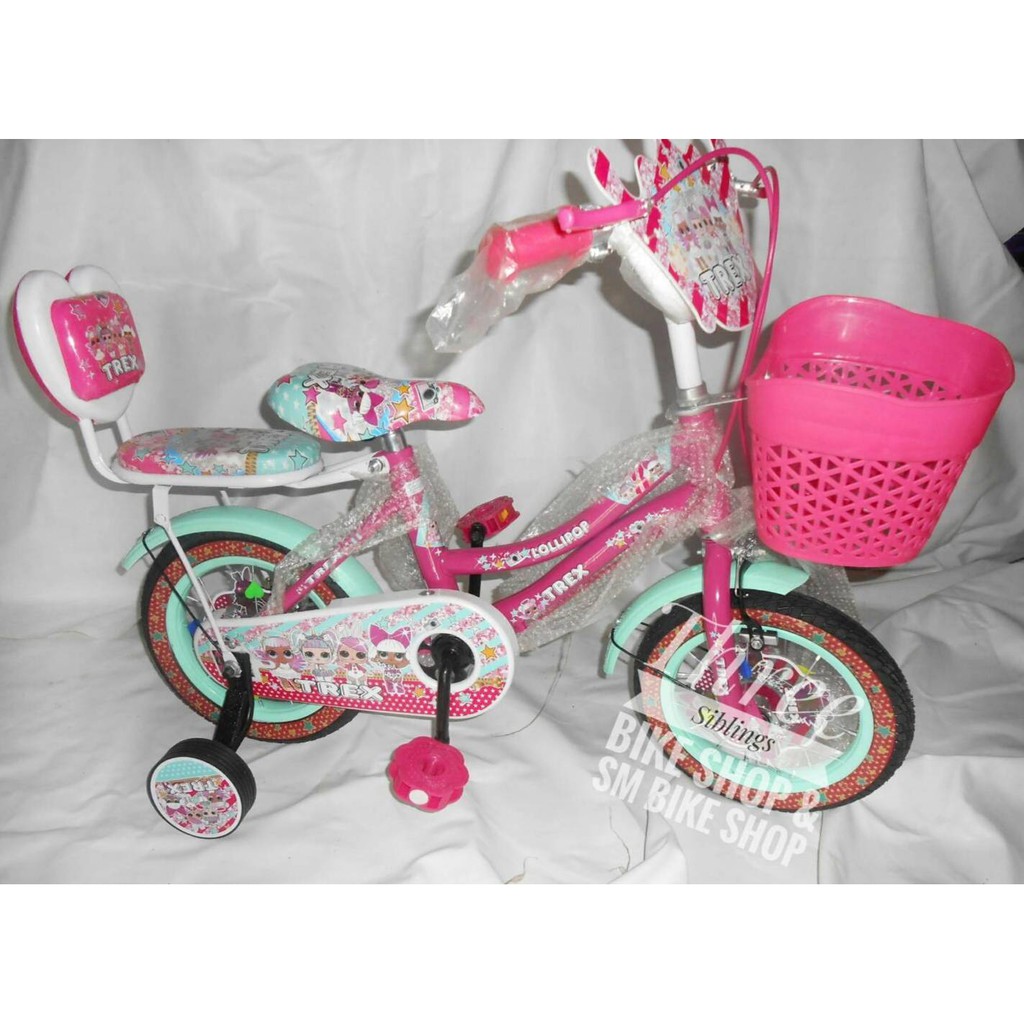 SEPEDA ANAK TREX LOLLIPOP 12 inch WARNA PINK