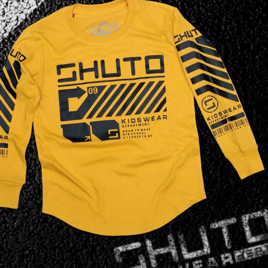 Terbaru.. Baju Kaos Anak Laki Laki Lengan Panjang 1-12 Tahun Warna Kuning/Kaos Anak Laki Laki/Baju A