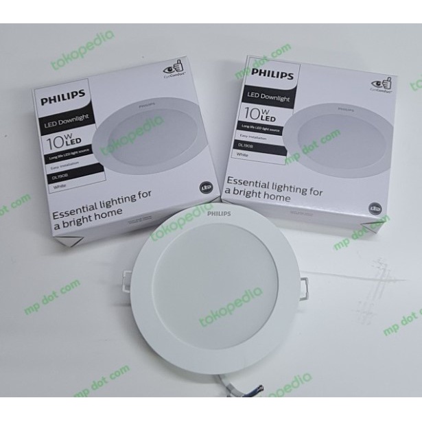 Philips Eridani Lampu LED Downlight 10W 10 Watt 6&quot; DL190B Putih 10Watt