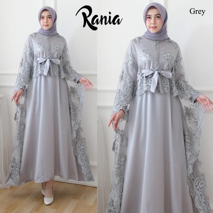 BAJU GAMIS PESTA WANITA MEWAH ORIGINAL / GAMIS BORDIR RANIA / GAMIS BUSUI