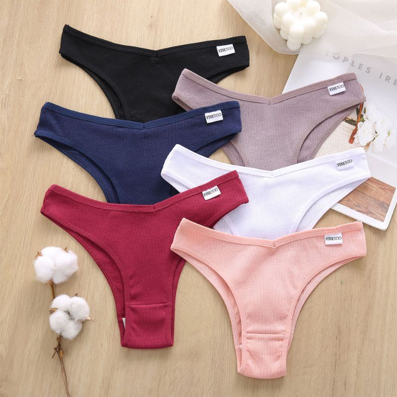 FINETOO FT11 Sexy Celana Dalam Wanita Thong Women Cotton Panty Soft G-string