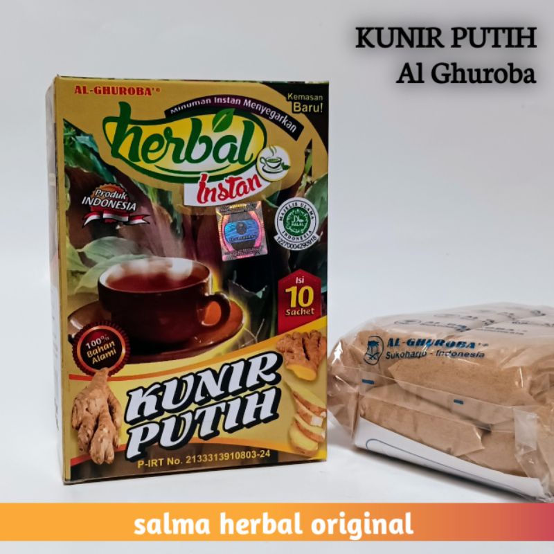 

Salma Herbal - Instan Kunir Putih Al Ghuroba Box isi 10 Sachet Minuman Kesehatan