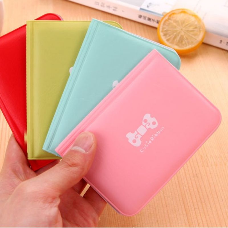 Dompet Kartu Kulit 12 Slot Card Holder Korean Bow Card Holder - TBS