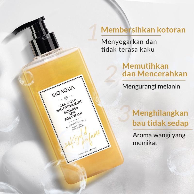 BIOAQUA Body Wash Sabun Mandi Cair Nicotinamide Brighten Skin / Nebulas Blue / Galaxy Pink / Grass Green Mencerahkan &amp; Menghaluskan Kulit