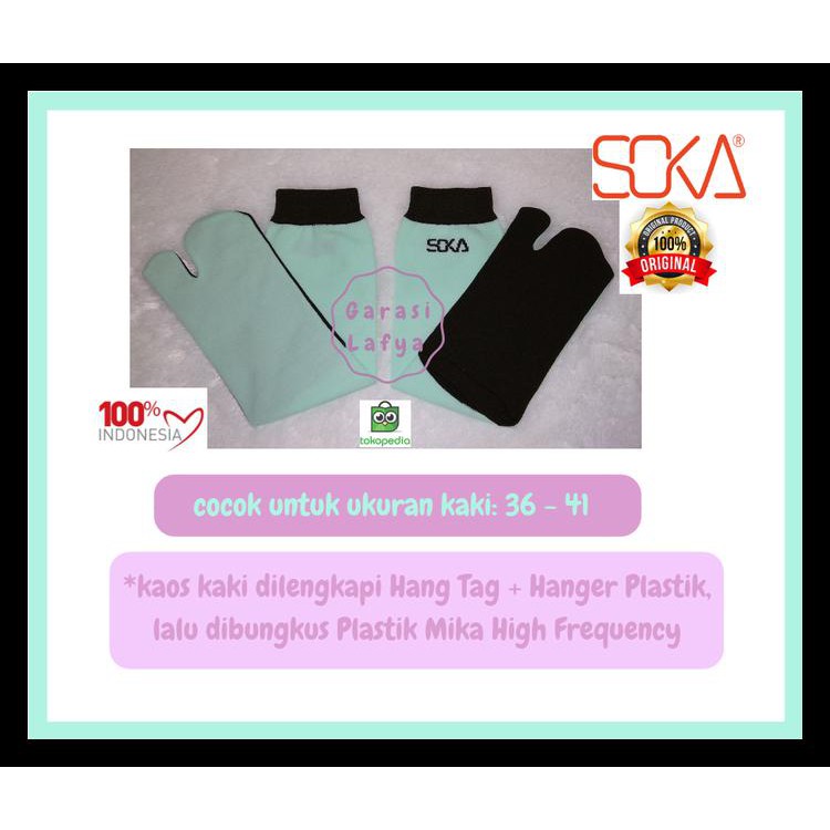 100% TERJAMIN SOKA KAOS KAKI JEMPOL PANJANG HIJAU MINT TAPAK HITAM ECOSOCKS 100% TERMURAH