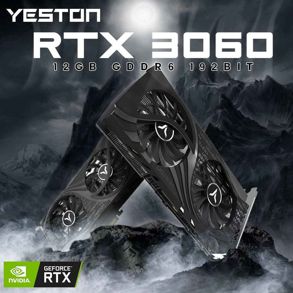 VGA YESTON RTX 3060 12GB DUAL FAN GDDR6 RTX 3060 12G RTX-3060 12GB