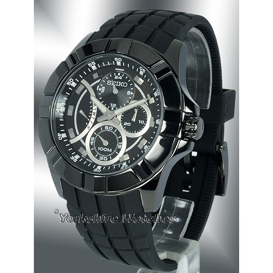 Seiko Lord SRL071P1 Quartz Chronograph Black Case | Jam Pria SRL071