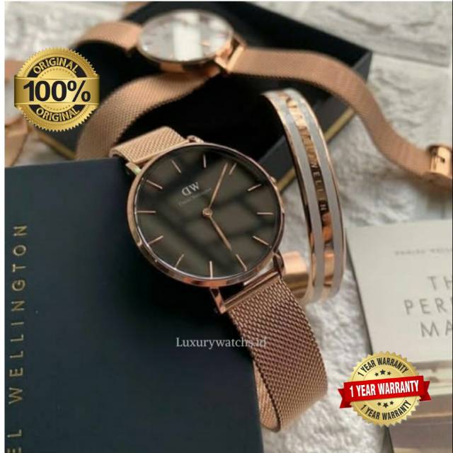 [ ORIGINAL ] DW | Daniel Wellington PAKET GIFT + BRACELET | Jam Tangan Pria | Jam Tangan Wanita