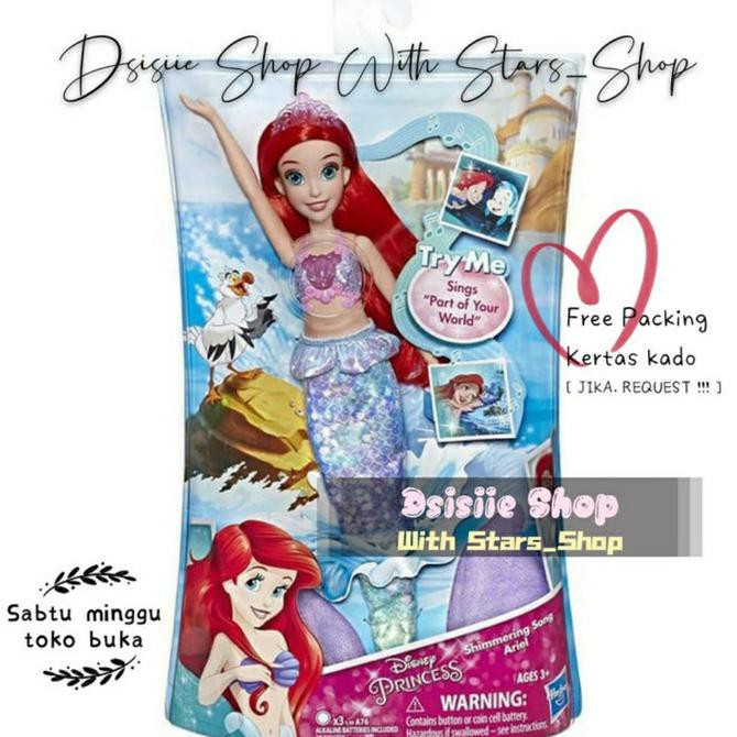 Disney Princess Ariel Mermaid Shimmering Song Original / Boneka Ariel