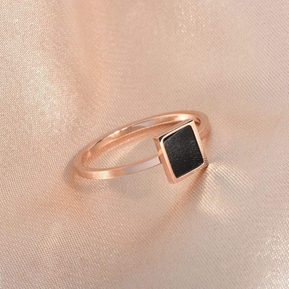 Cincin titanium wanita hitam fashion women ring