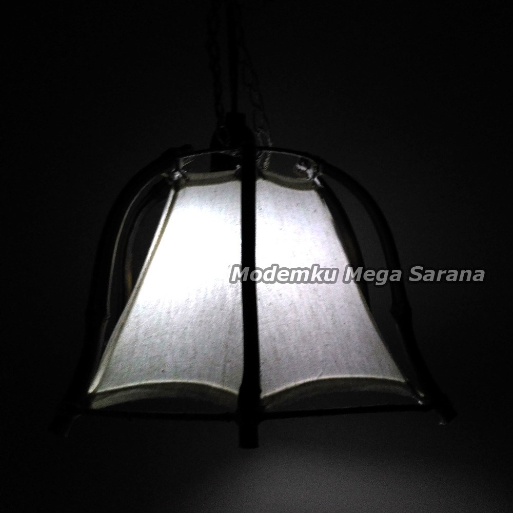 Kap Lampu Bambu Model Inul - KP002