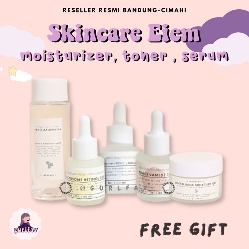 [FREE GIFT] Skincare Eiem beauty moisturizer eiem beauty toner eiem serum eiem brightening retinol h