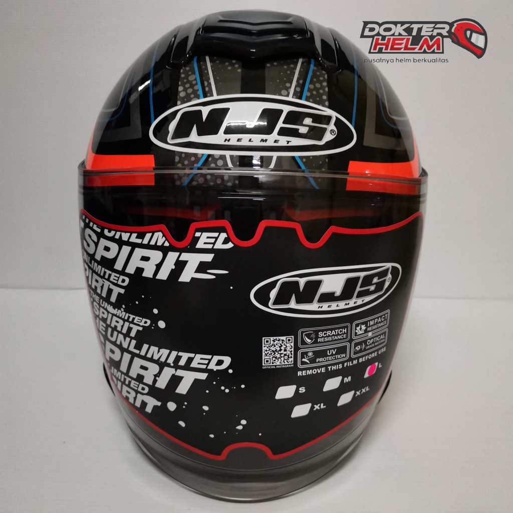 HELM HALF FACE NJS MOTIF KAIROZ KAIROS FURION BLACK ORANGE DOUBLE VISOR HELMET-4