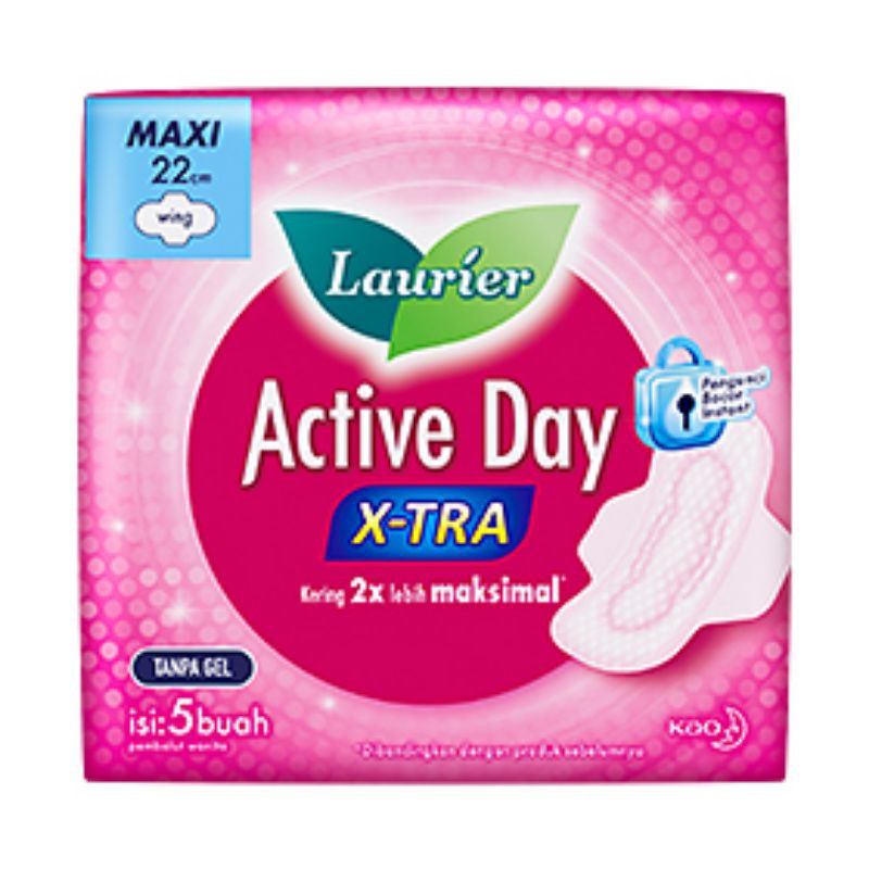 Laurier Active Day Super Maxi Wing Kemasan Baru