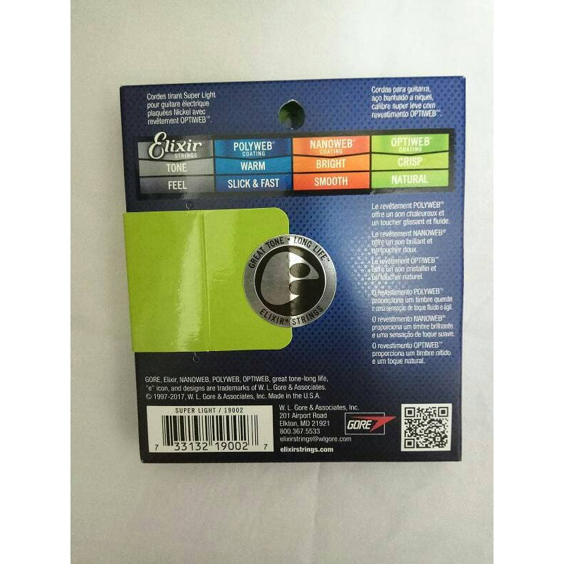 Termurah Senar Gitar Listrik Elixir Optiweb 19052 010 Original