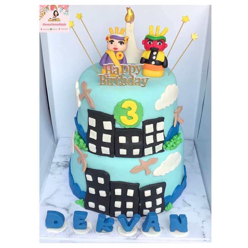 

Kue Ulang Tahun Ondel - Ondel / Cake Ultah Ondel - Ondel