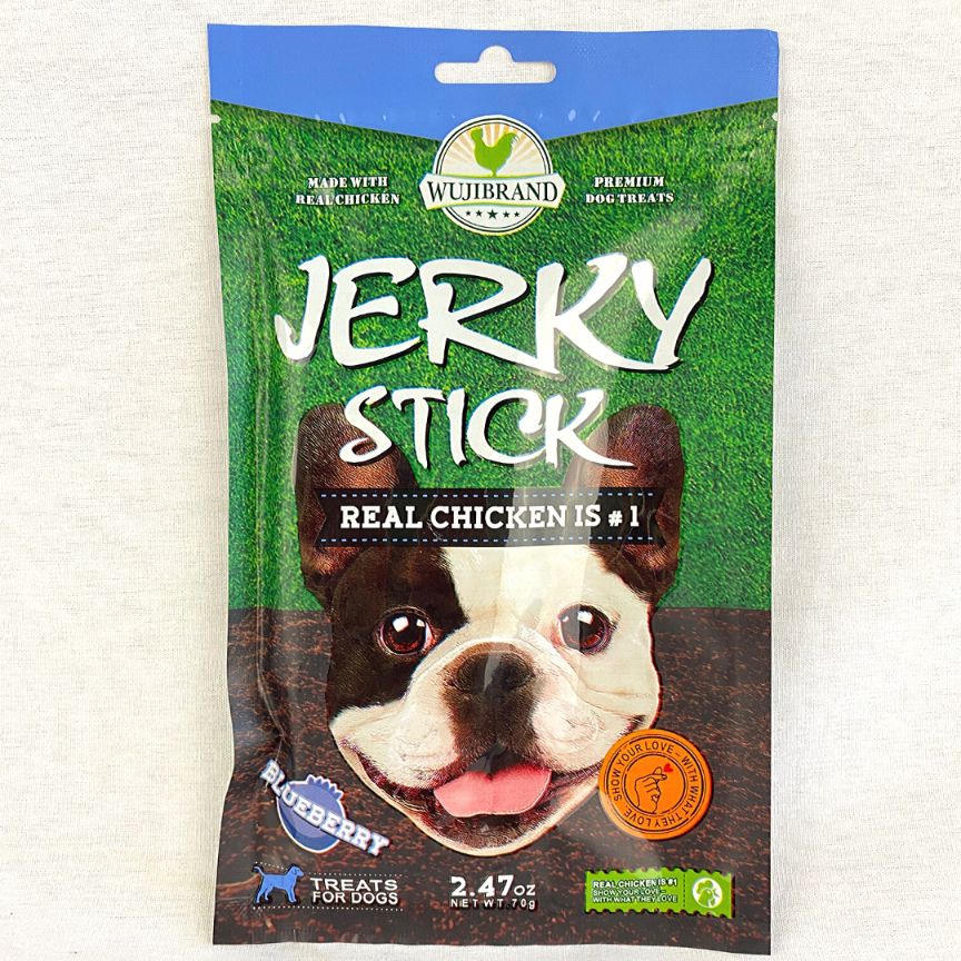 

WUJIBRAND Snack Anjing Jerky Stick BLUEBERRY Flavor 70g