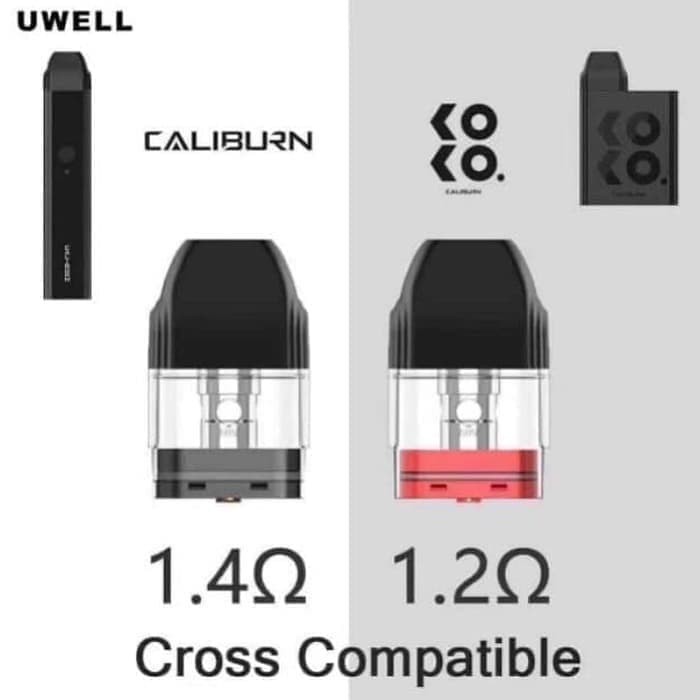 Catridge Uwell Caliburn Koko Catridge / Kuy Pod / Kuy Pods / Coil Vape(isi 4 pcs)