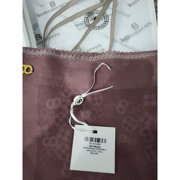 Preloved Monogram Scramble Mauve XL Voal by Buttonscarves