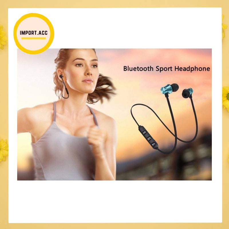 Headset Bluetooth Sport / Earphone In - Ear Stereo Wireless Bluetooth 4.2 Magnetik / Fashion Headset