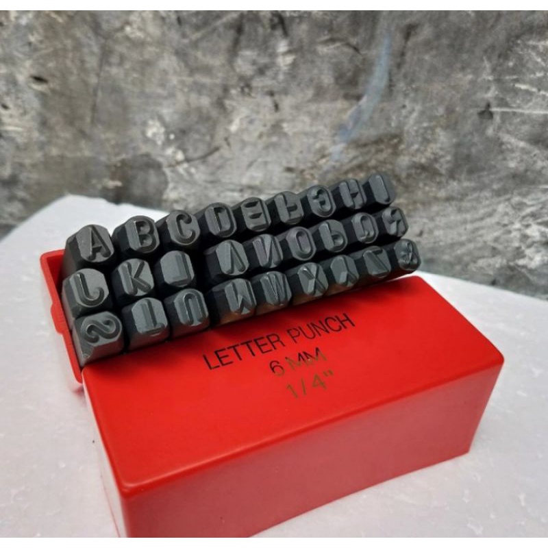 mata ketok 6mm huruf A-Z - ketok rangka mesin 6mm