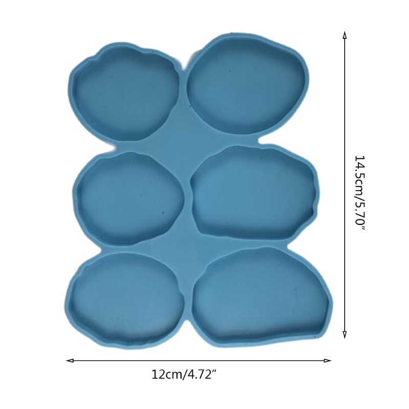 SIY  DIY Crafts Epoxy Resin Mold Handmade 6 Irregular Round Casting Silicone Mould