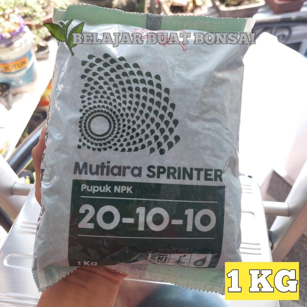 Pupuk NPK Mutiara Sprinter 20 10 10 ORIGINAL Kemasan Pabrik 1 KG