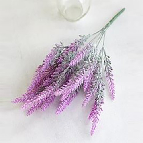 Rangkaian Bunga Plastik Minimalis Hiasan Pot Bunga ARTIFICIAL FLOWER TYPE MESH LAVENDER TANPA POT-LAVEN-Ungu