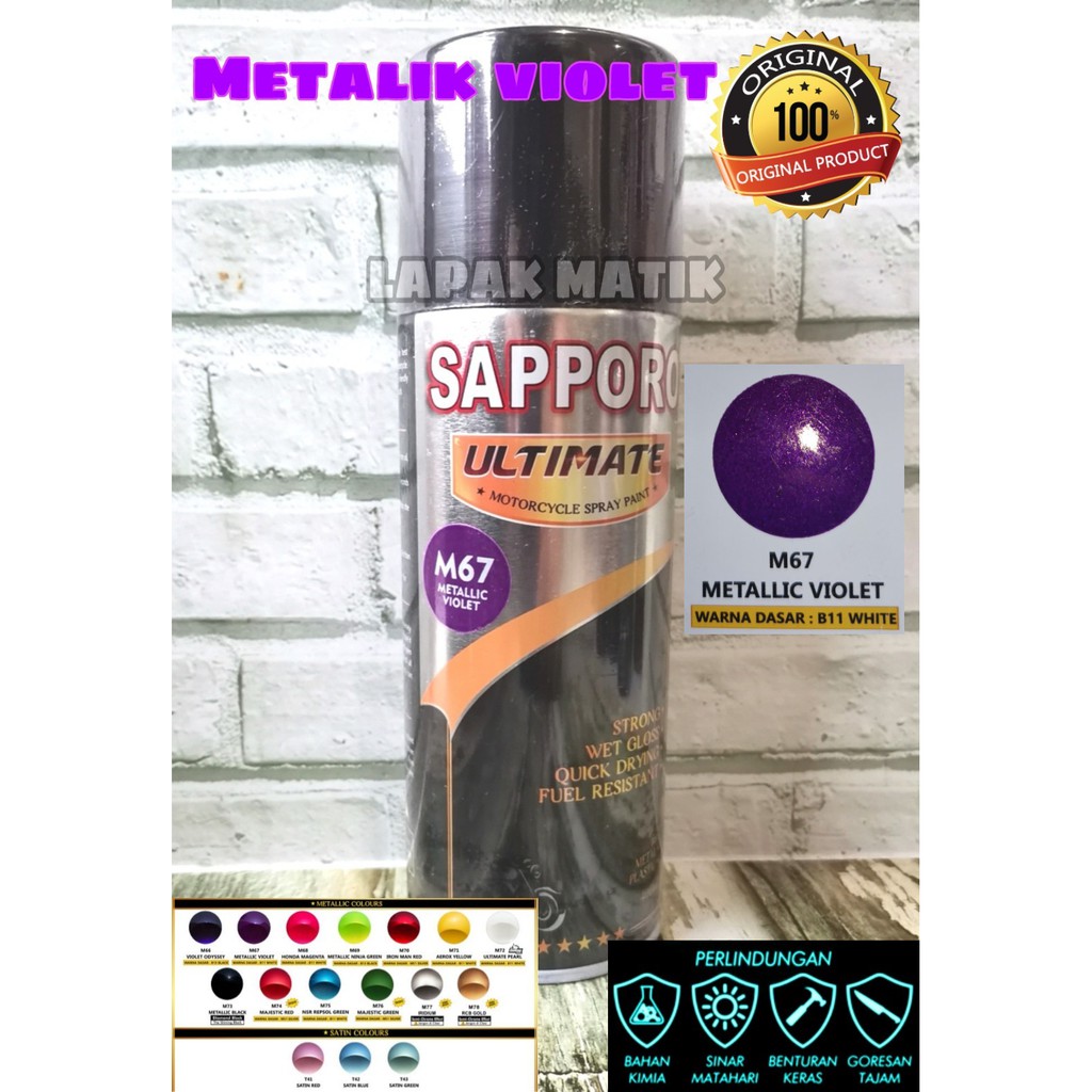 Pilok Sapporo Ultimate Metalik Violet M67 400ML