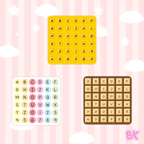 

[BK] Stiker Alphabet Kawaii Waterproof