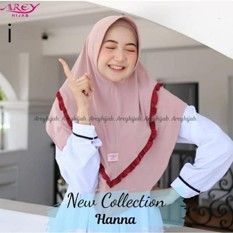 Jilbab Murah Arey Hijab Hanna Collection Bahan Jersey nyaman untuk dipakai