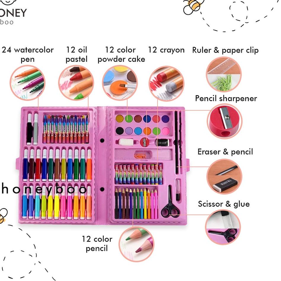 

Berkualitas! Honey Boo - Krayon Alat Lukis Mewarnai 86pcs Crayon 86pcs
