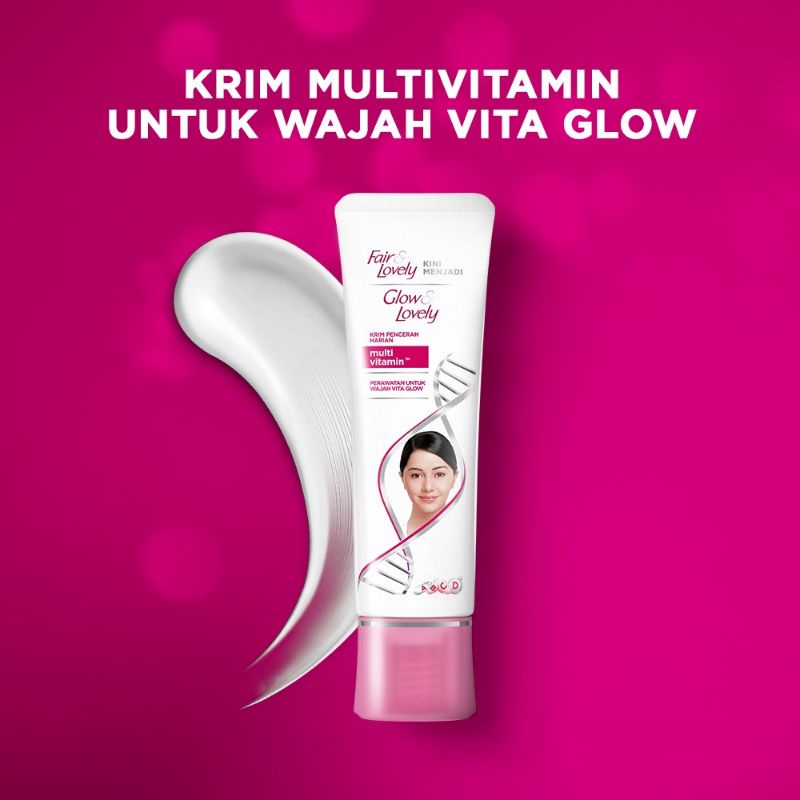 Fair & Lovely Glow & Lovely Krim/Krim Wajah/Krim Muka/Pelembab Wajah/Cream/Krim