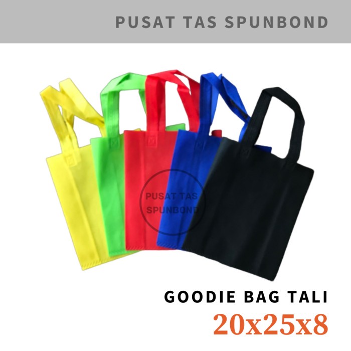 

NEW Tas Spunbond Tali 20x25x8 / Goodie Bag Spunbond / Goodie Bag Kecil - Mix