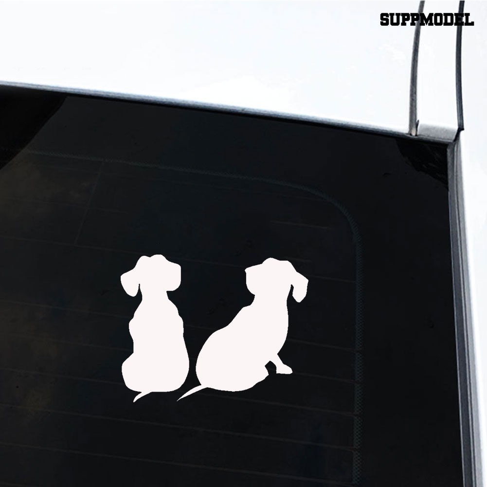 Stiker Reflektif Motif Anjing Dachshund Untuk Dekorasi Bodykaca Mobil Suvtruk